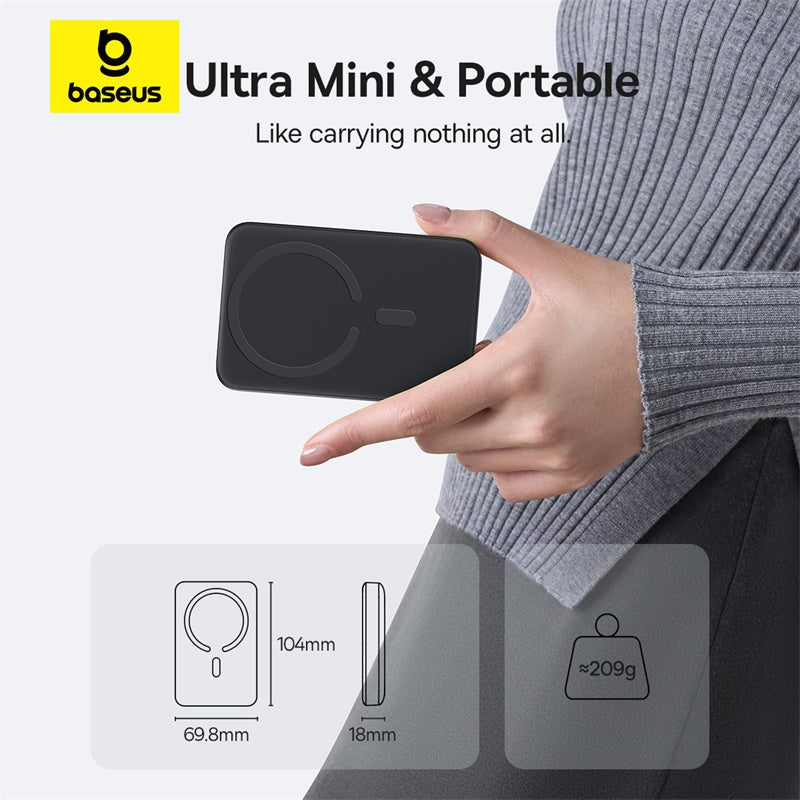 OS-Baseus EnerFill FM11 Ultra-Mini Magnetic Power Bank 10000mAh 22.5W