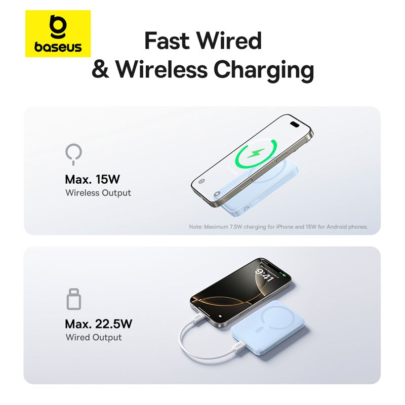 OS-Baseus EnerFill FM11 Ultra-Mini Magnetic Power Bank 10000mAh 22.5W