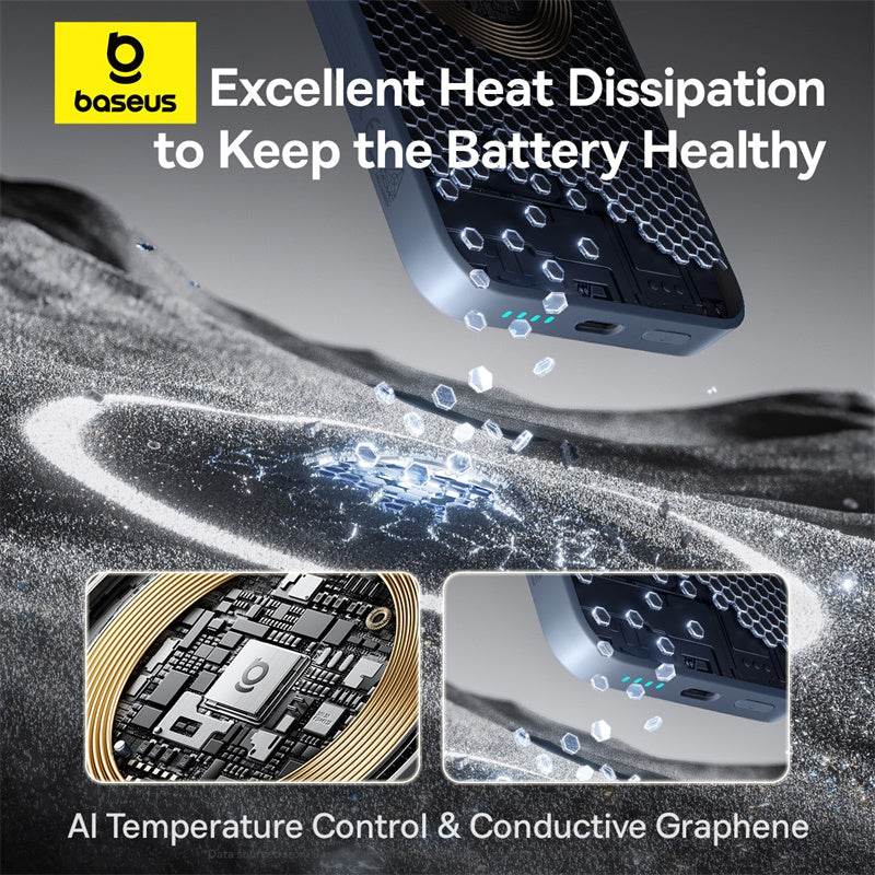 OS-Baseus EnerFill FM11 Ultra-Mini Magnetic Power Bank 10000mAh 22.5W