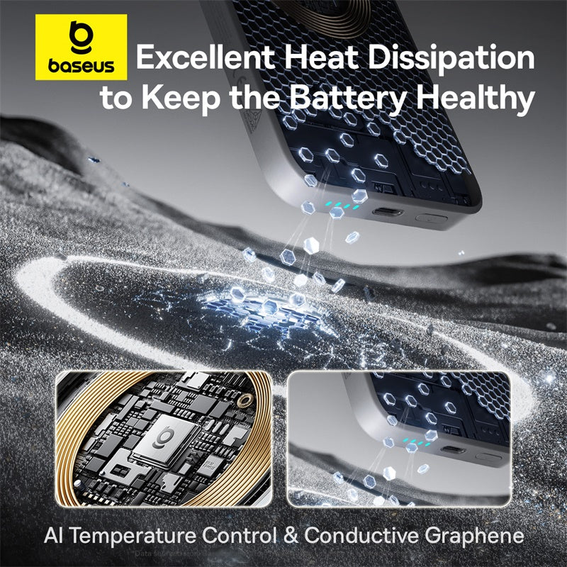 OS-Baseus EnerFill FM11 Ultra-Mini Magnetic Power Bank 10000mAh 22.5W