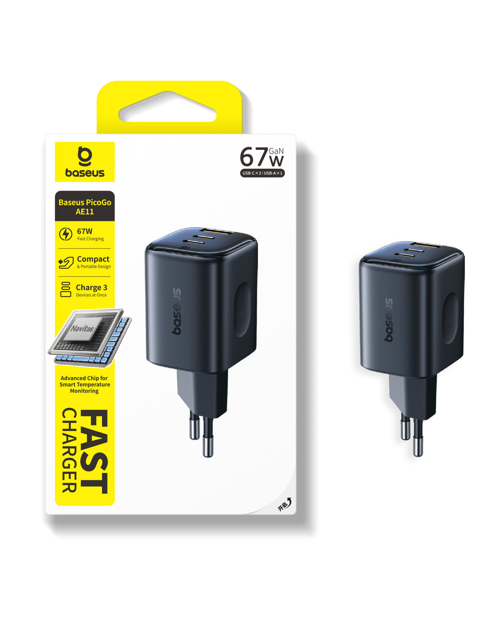 Baseus PicoGo AE11 Fast Charger 2C+U 67W