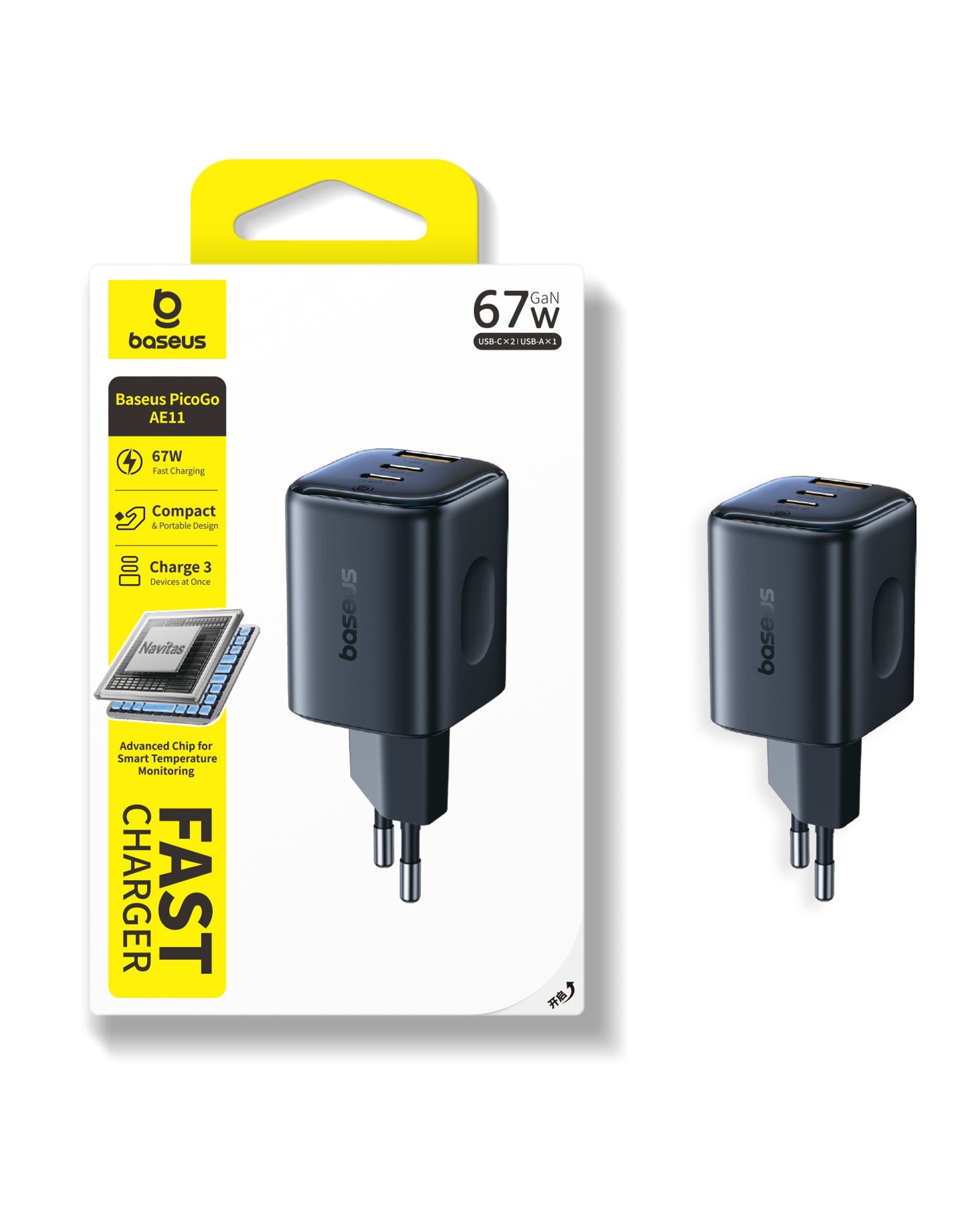 Baseus PicoGo AE11 Fast Charger 2C+U 67W