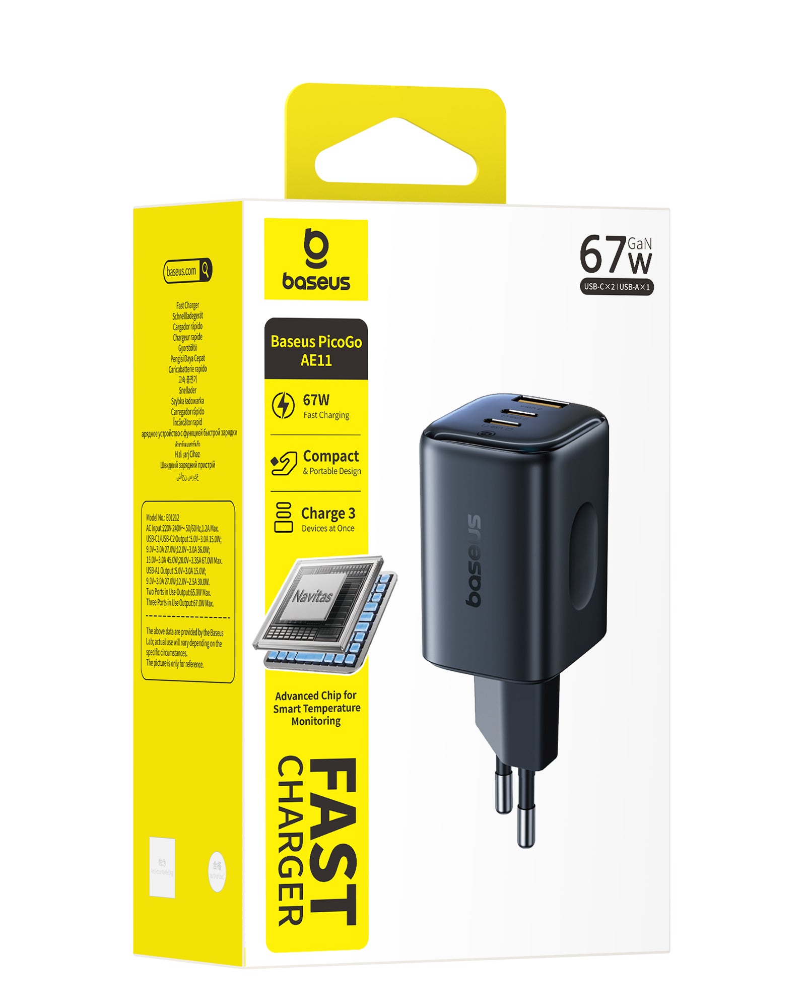 Baseus PicoGo AE11 Fast Charger 2C+U 67W