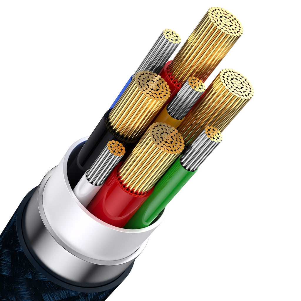 Baseus Flash Series Ⅱ Two-for-three Charging Cable U+C to M+L+C 100W 1.2m Blue