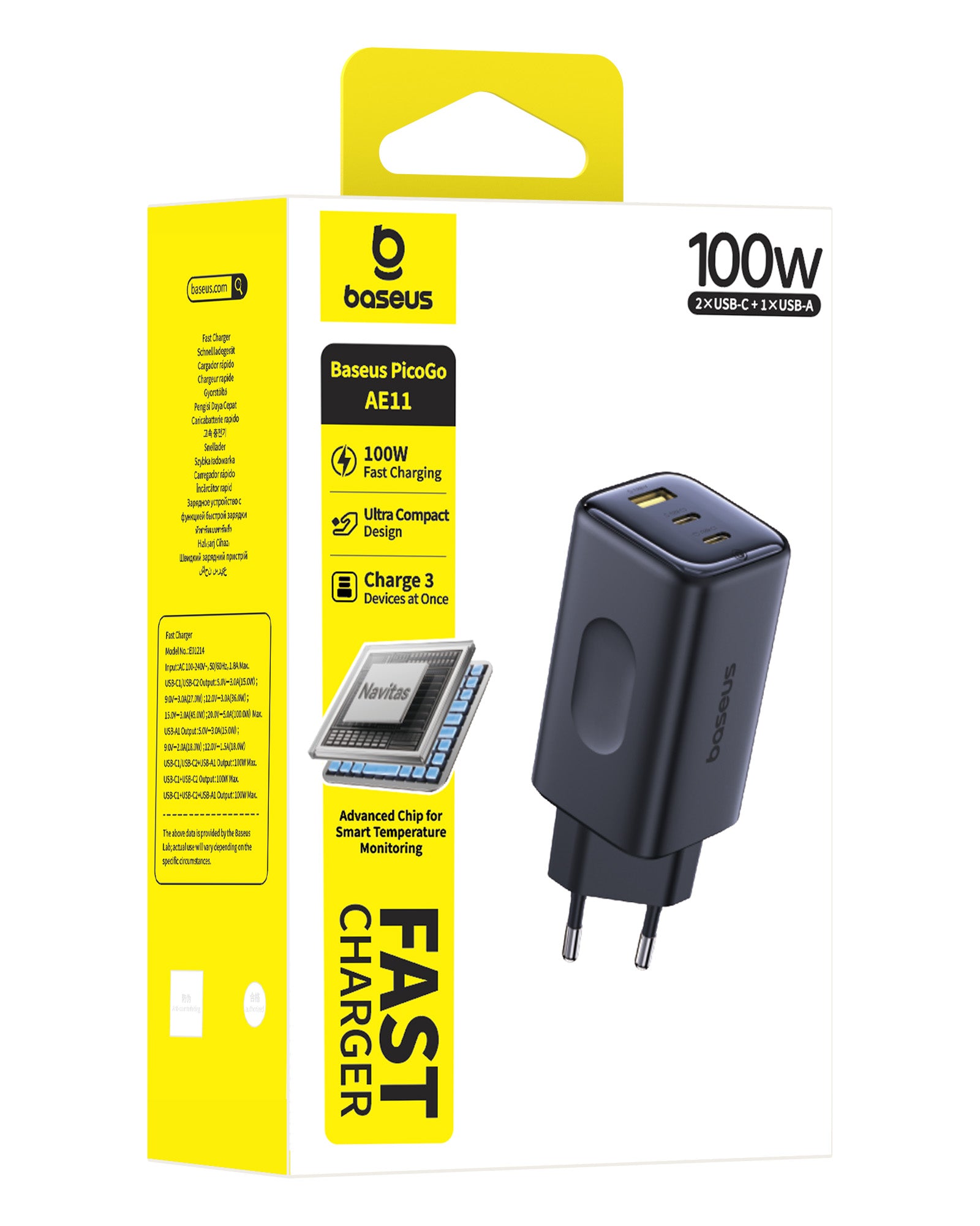 Baseus PicoGo AE11 Fast Charger 2C+U 100W
